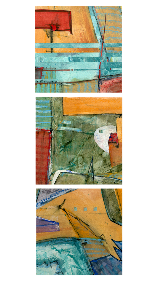 "Abstract Collages 1-3" - Original Artwork